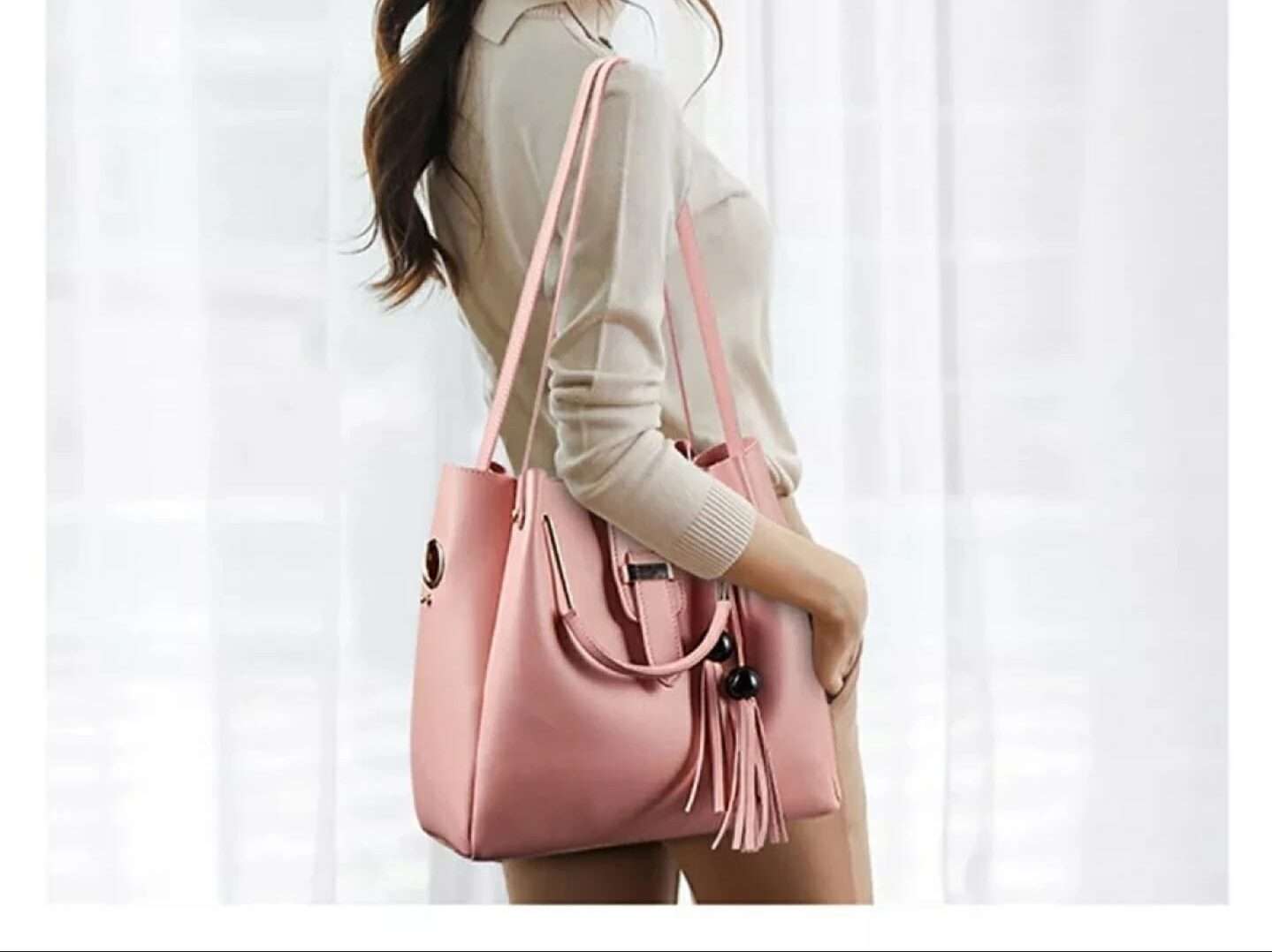 3 pcs Women's Beautiful PU Leather Shoulder Bag