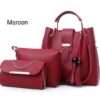 Women’s PU Leather Shoulder Bag 3 Piece Set