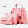 Women’s PU Leather Shoulder Bag 3 Piece Set