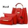 Women’s PU Leather Shoulder Bag 3 Piece Set