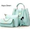 Women’s PU Leather Shoulder Bag 3 Piece Set