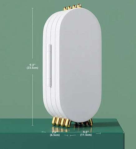 Foldable Jewelry Box Organizer with Mirror 