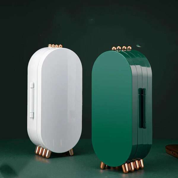 Foldable Jewelry Box Organizer with Mirror