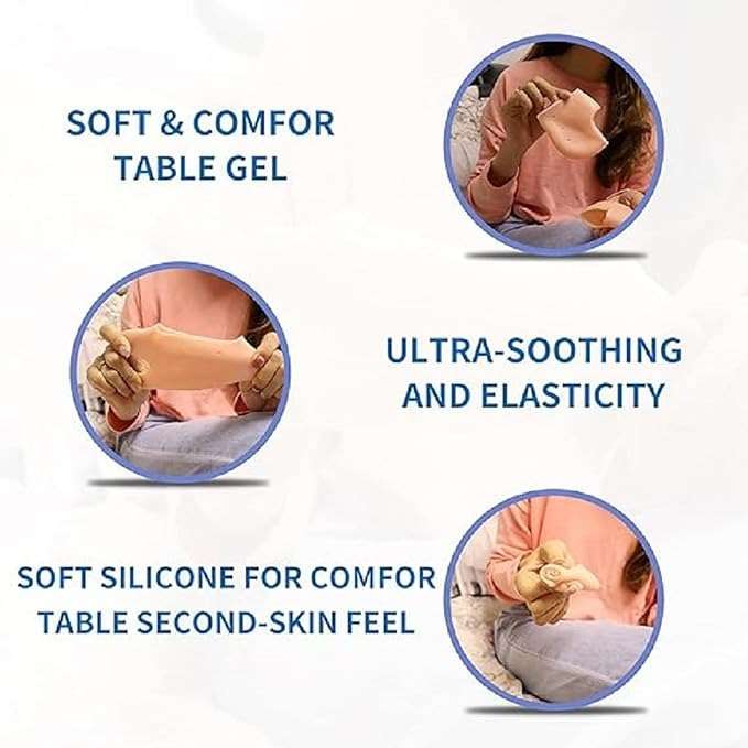 Pair of Anti-Crack Silicone Heel Protectors for Pain Relief 