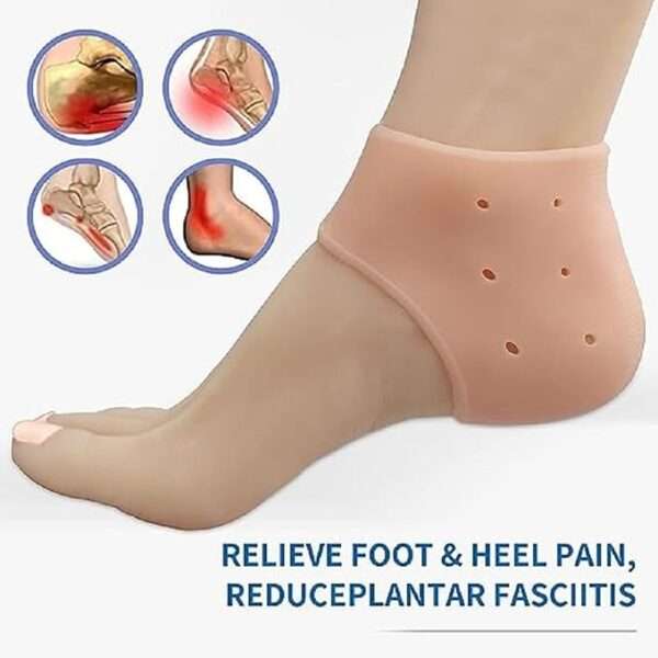 Pair of Anti-Crack Silicone Heel Protectors for Pain Relief
