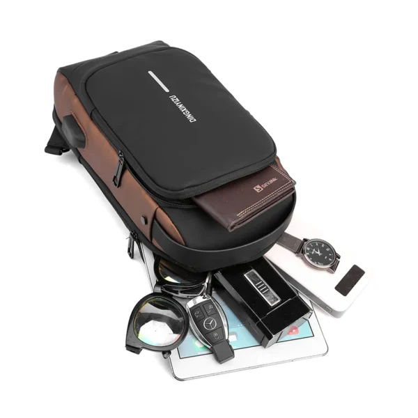 Waterproof Anti-Theft USB Charging Crossbody Chest Bag