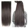 Sleek Straight Clip-In Hair Extensions with 5 Clips