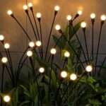 10 LED Solar Firefly Garden Lights