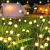 10 LED Solar Firefly Garden Lights