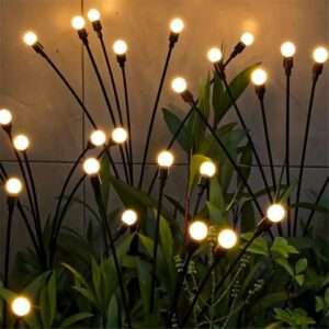 10 LED Solar Firefly Garden Lights