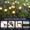 10 LED Solar Firefly Garden Lights