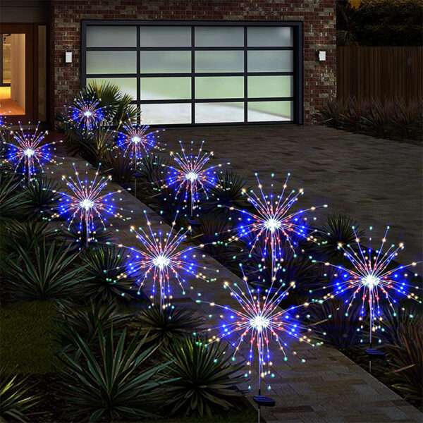 LED Solar Firework Fairy Lights for Garden