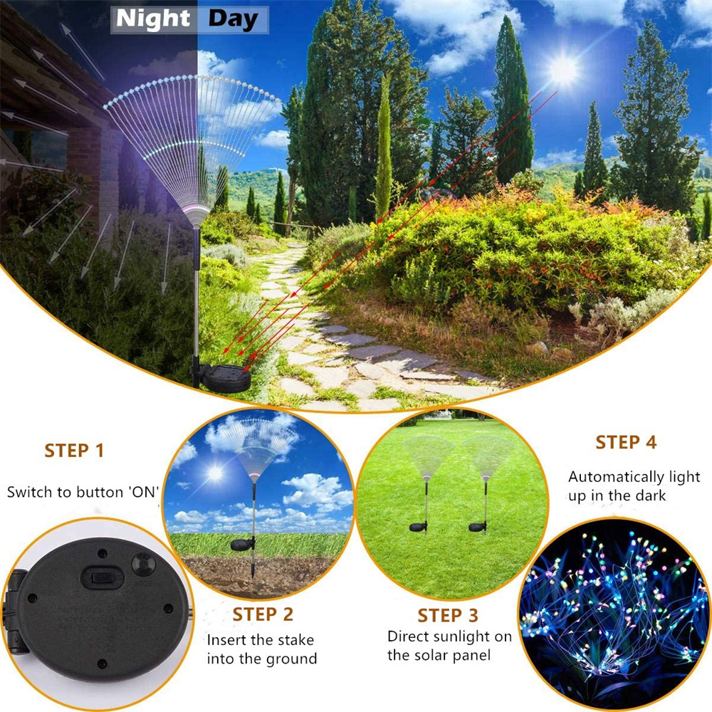 LED Solar Firework Fairy Lights for Garden 