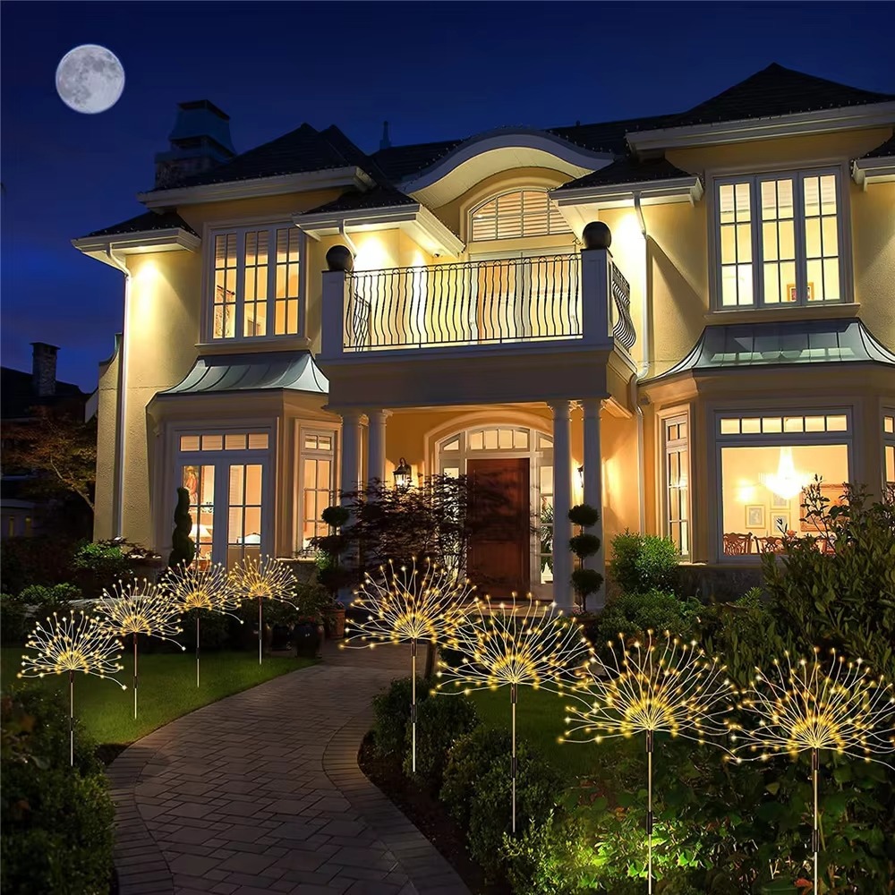 LED Solar Firework Fairy Lights for Garden 
