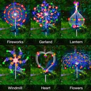 LED Solar Firework Fairy Lights for Garden