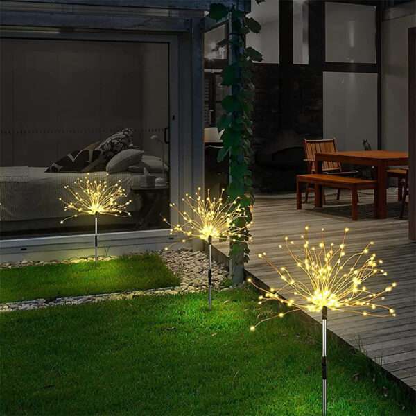 LED Solar Firework Fairy Lights for Garden
