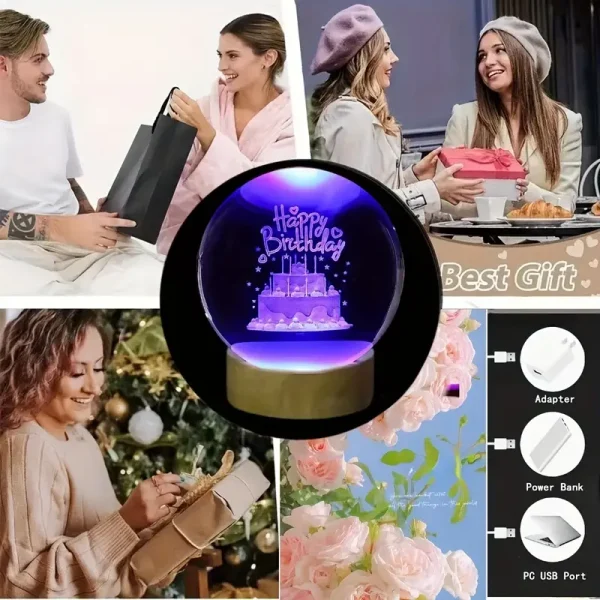 RGB Crystal Ball Night Light 
