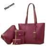 Synthetic Liza Leather 4 pcs Tote Bag Set