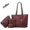 Synthetic Liza Leather 4 pcs Tote Bag Set