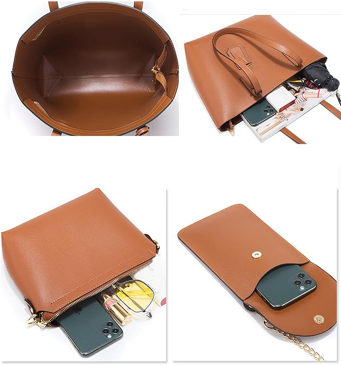 Synthetic Liza Leather 4 pcs Tote Bag Set 