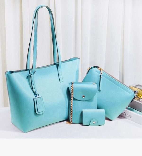 Synthetic Liza Leather 4 pcs Tote Bag Set