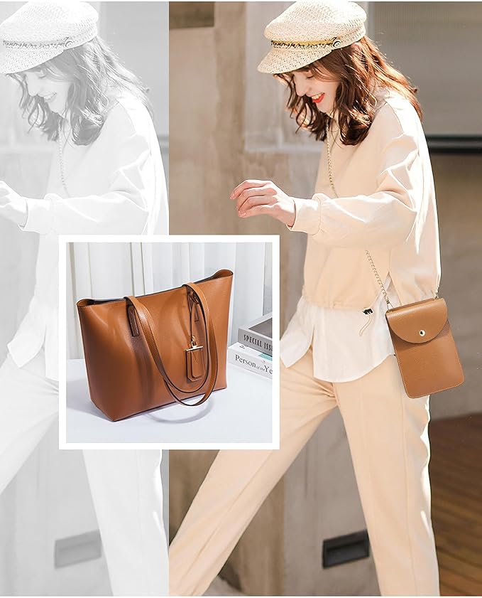 Synthetic Liza Leather 4 pcs Tote Bag Set 