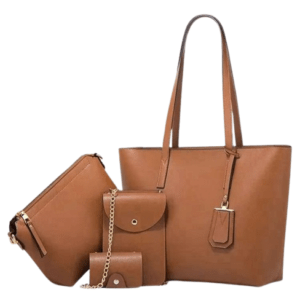 Synthetic Liza Leather 4 pcs Tote Bag Set