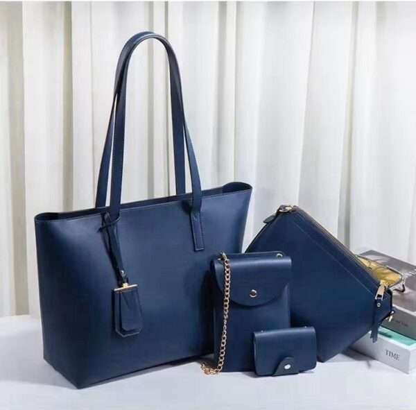 Synthetic Liza Leather 4 pcs Tote Bag Set