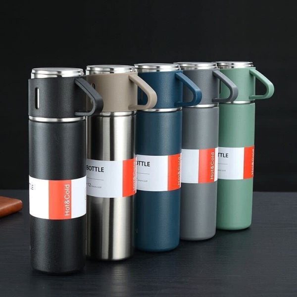 500ml Stainless Steel Vacuum Flask Gift Set