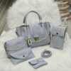 5 Pcs Women’s Pu Leather Hand Bag Wallet Set