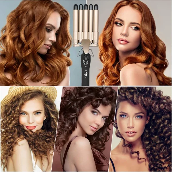 MO-6003 5-Tube Hair Curler & Straightener 