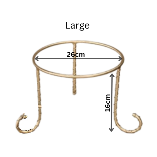 Elegant Gold Metal Turkish Platter Serving Stand (3)