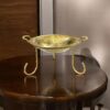Elegant Gold Metal Turkish Platter Serving Stand
